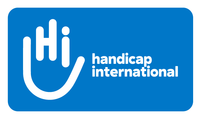 Logo Handicap International Horizontal White in frame